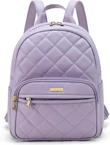 Mini Backpack for Women - Vegan Leather Small Fashion Purse for Travel Work Shopping - Purple