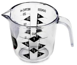 Chef Craft Select Plastic Measuring Cup, 1 Cup Capacity, Clear