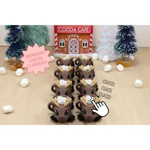 3D Printed Reindeer Hot Cocoa Fidget Clicker