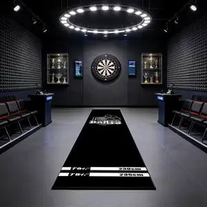 Primary Training Dart Mat, Anti-Slip Wear Resistant Game Floor Pad, Professional Steel & Soft Darts Mat, Throwing Line Design