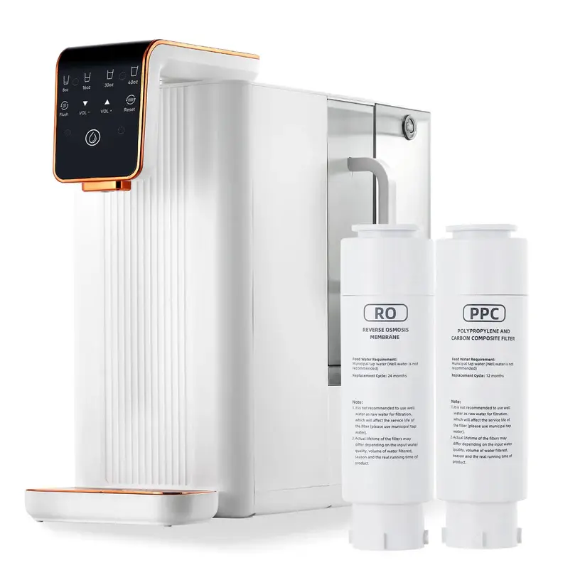 [NEW PRODUCT - FLASH SALE] Garvee Countertop Reverse Osmosis Water Filter 5-Stage RO Filtration System Portable Pitcher Kitchen 17x7.2x14.8 Inch White