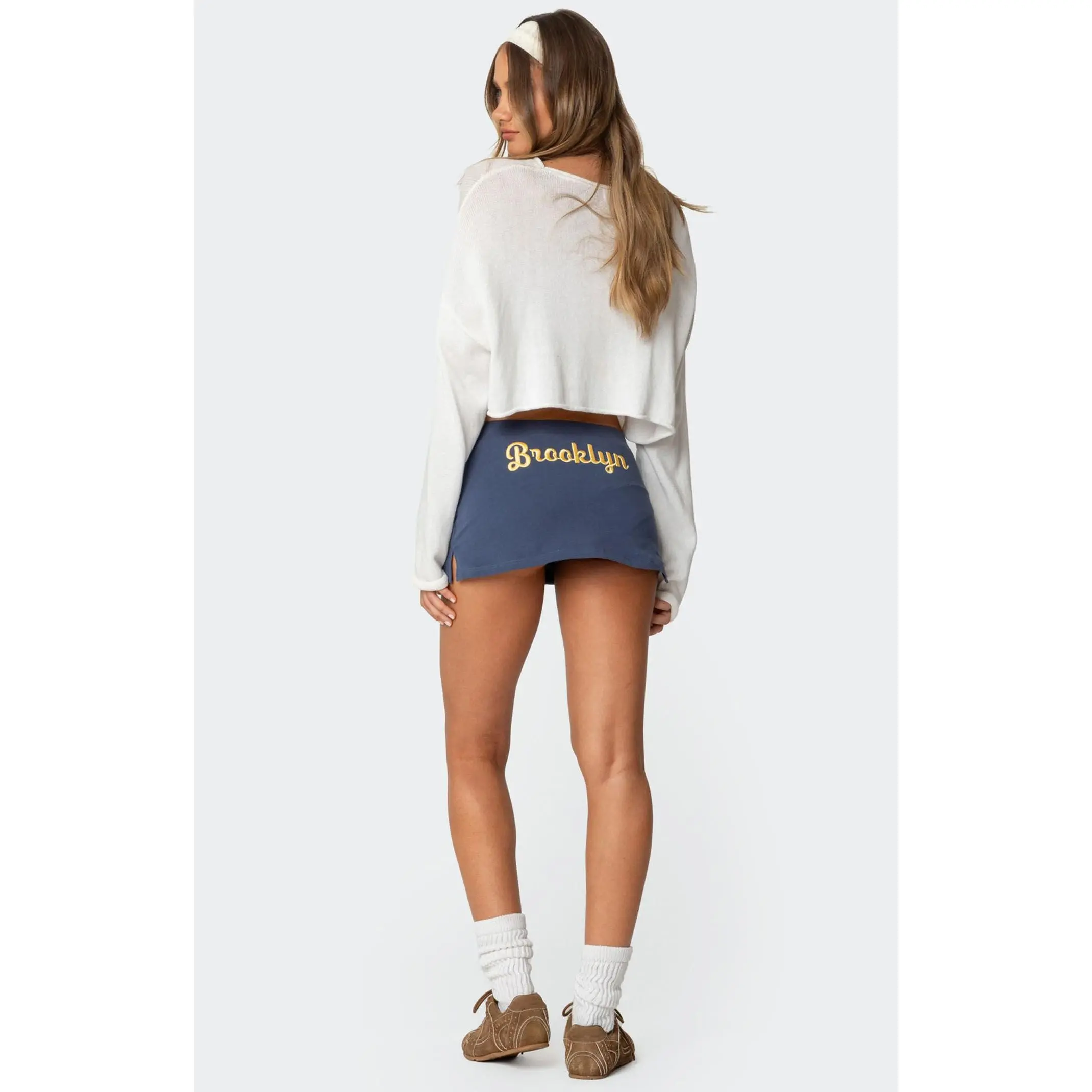 Edikted Women's Brooklyn Embroidered Micro Skort - Multicolor