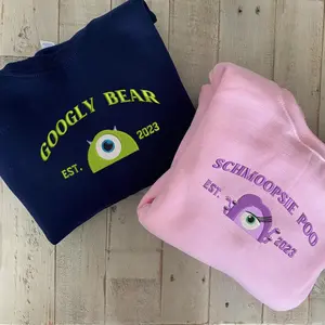 Googly Bear and Schmoopsie Poo Embroidered Shirt, Monsters Shirt, Monsters University, Halloween Party, Cartoon Movie
