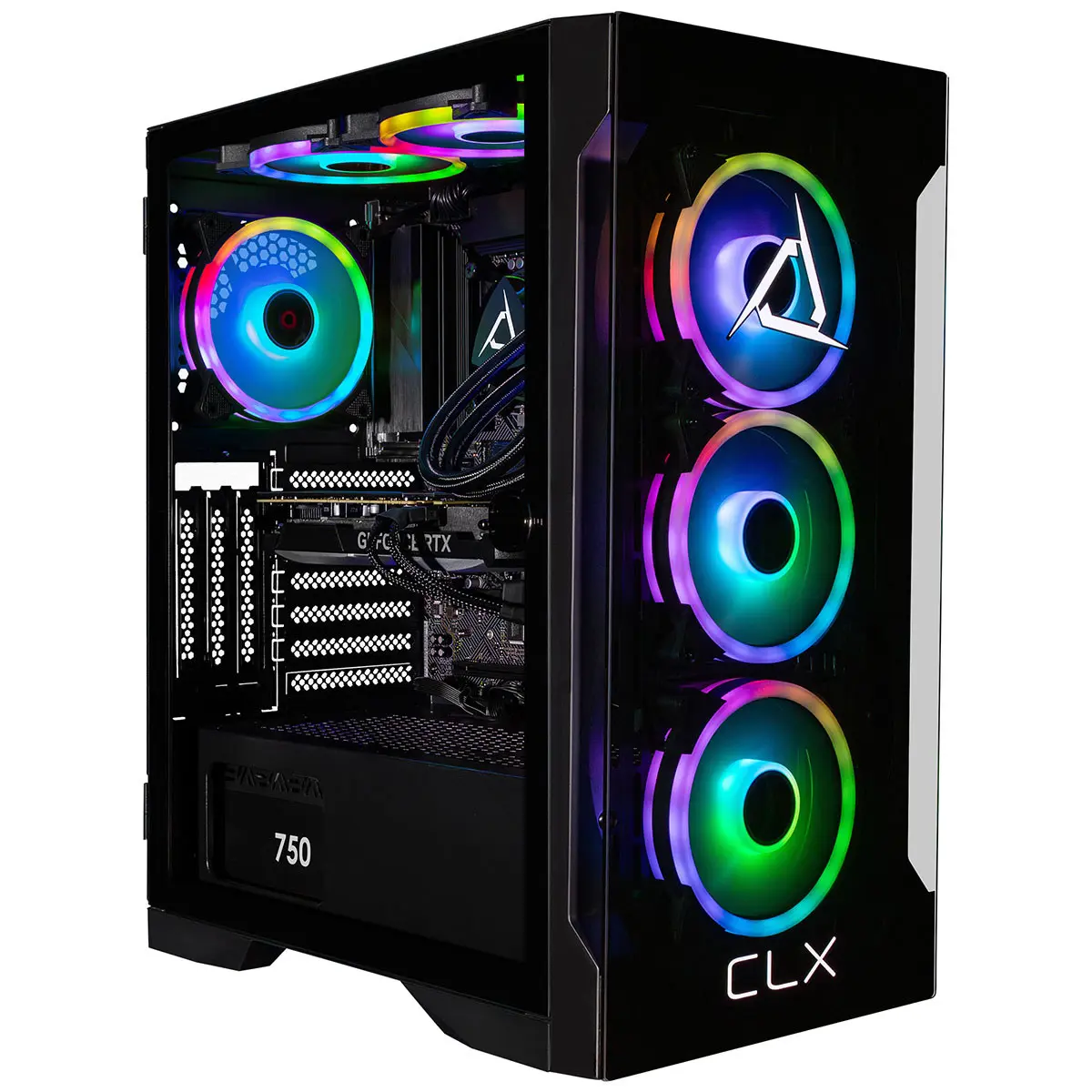 CLX SET Liquid Cooled Gaming Desktop Computer, Intel Core i9 14900KF 3.2GHz, 32GB RAM, 2TB SSD, NVIDIA GeForce RTX 5060 Ti 16GB, Windows 11 Home, Black