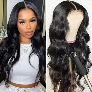 30 32 Inch Glueless Body Wave 7x5 Lace Closure Human Hair Wig 5x5 Transparent Lace Wigs Brazilian 180 Density Human Hair Wavy Wig For Black Women