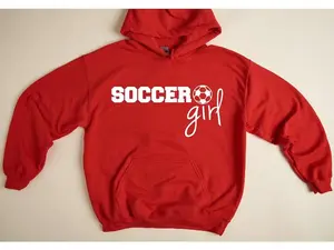 Soccer Girl Hoodie, Girls Soccer Hoodie, Soccer Ball Sweatshirt, Girls Soccer Sweatshirt, Soccer Gift For Girl, Gift For Soccer Player