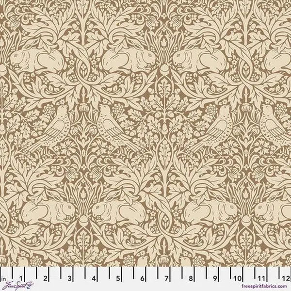 Fabric FreeSpirit Morris & Co. Medium Gold Brer Rabbit Oxford Holiday by the Quarter Yard PWWM131