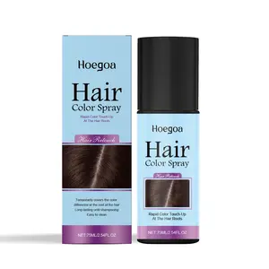 Hoegoa Disposable Color Touch-Up Spray (Dark Brown) Long-Lasting Coverage Easy to Clean Portable Daily Color Touch-Up Hair Gentle Natural
