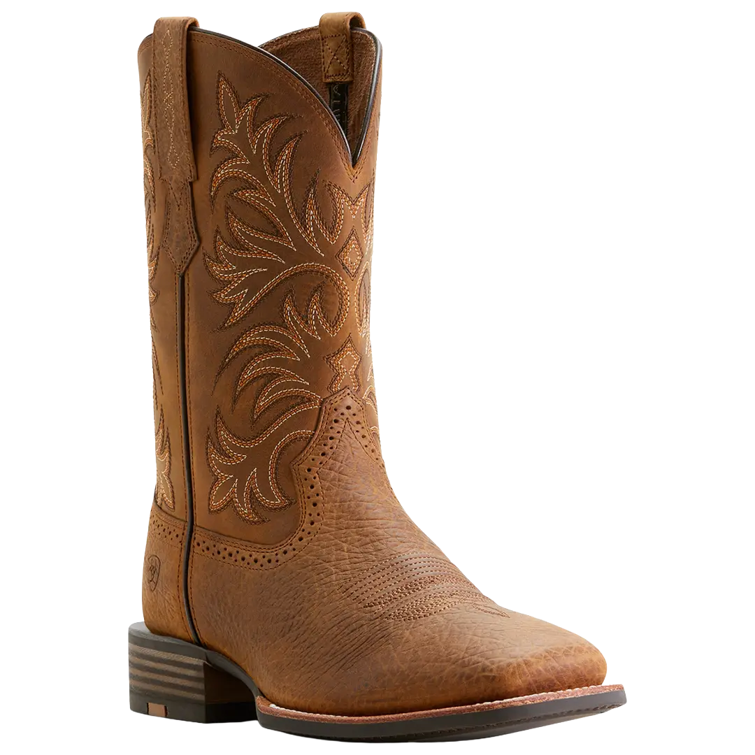 Ariat Men's Oakwood Earth Brown Leather Cowboy Boot 10053566