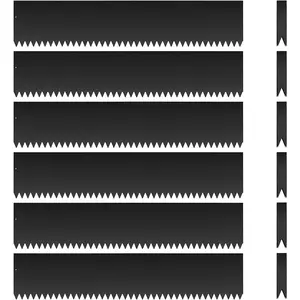 6 count 8 inch Steel Landscape Edging Kit - 40" L x 8" H Each (20ft ) Galvanized Steel  for Lawn Yard- No-Dig Hammer-in Heavy Duty Metal Edging Border with 6 Clips