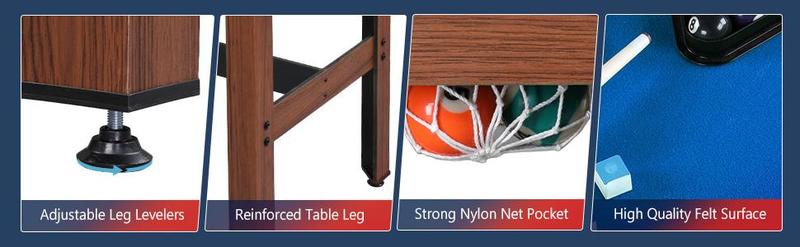 PEXMOR 48" Pool Table, Billiard Game Table for Kids and Adults, Mini Pool Table Set Indoor & Outdoor for Game Room Family with Balls, Cues, Chalk, Brush and Triangle PEXMOR 48" Pool Table, Billiard Game Table for Kids and Adults, Mini Pool Table Set Indoor & Outdoor for Game Room Family with Balls, Cues, Chalk, Brush and Triangle