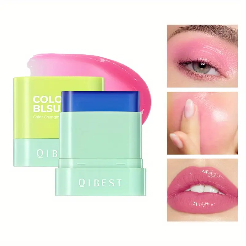 Waterproof Blush Stick, Long-Lasting Makeup Color Change Design, Natural Finish, Perfect for All Skin Types, Easy Application