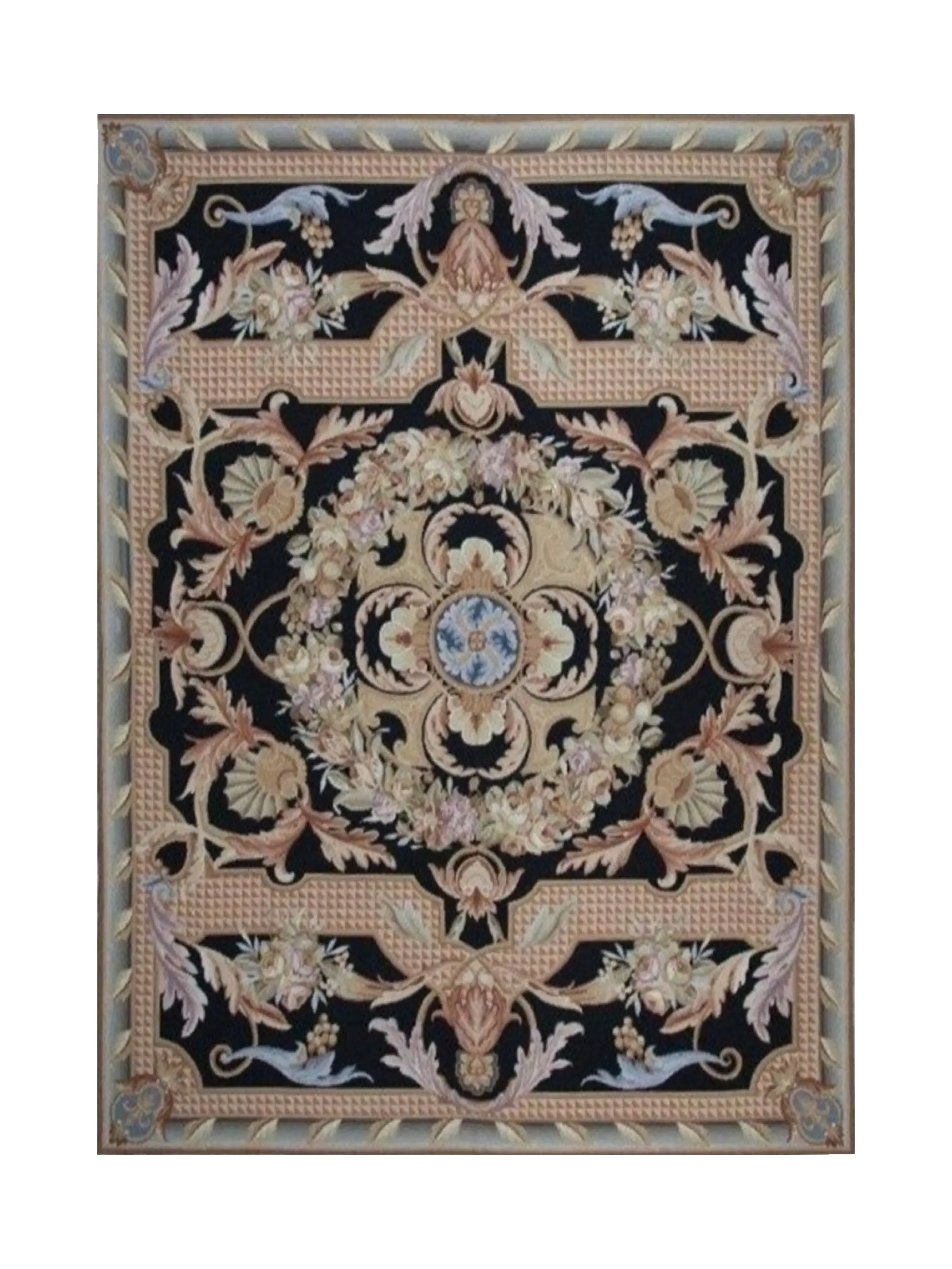 774 - Chinese with French Design Needlepoint Rug.