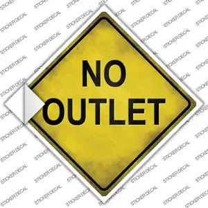No Outlet Textured Novelty Diamond Sticker Decal