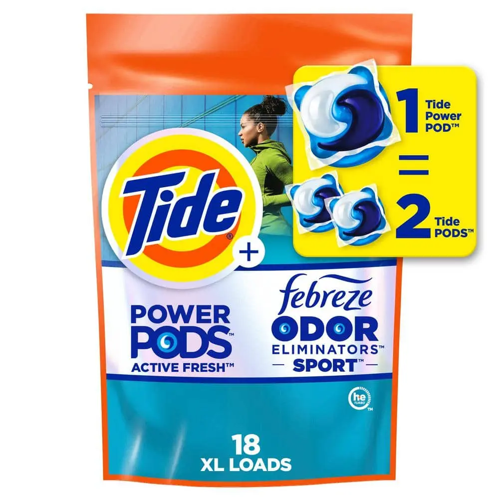 Fresh Scented Laundry Detergent Pods with Odor Eliminator, Gentle Formula for Baby Care and Bedding, 18-Count, Tackles Tough Odors