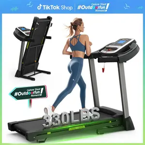LIVIVOX 3.5HP Fitness Home Folding Treadmill  with 330LBS Capacity, Silent Motor & 12 Programs, Easy Move, incline compact treadmill  home gym equipment ，Perfect for Daily Running/Walking,small space，dealsforyoudays