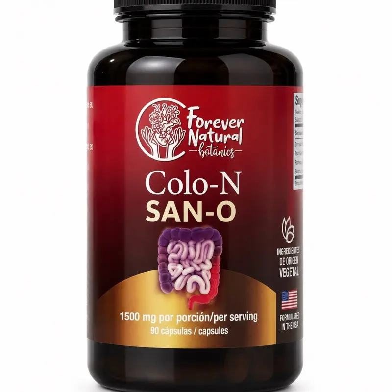 Forever Natural Colo-N San-O Natural Gut & Colon Detox Supplement - Digestive Health 90 Capsules