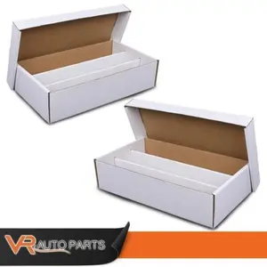 CROSSDESIGN 2 PACK 3000 Count 3 Row Super Shoe Cardboard Trading/Gaming Card Storage Boxes