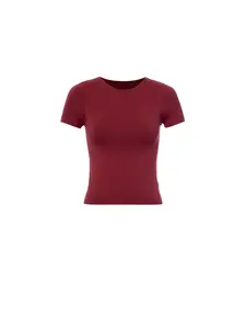 Evelyn ONE SIZE ROUND NECK SHORT SLEEVE SEAMLESS TEE