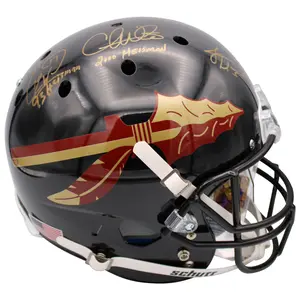 FSU 3 H/T Jameis Winston,Weinke, & Charlie Ward Signed Schutt Rep F/S Helmet-JSA