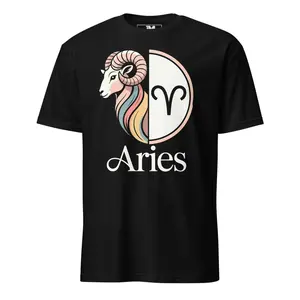 Aries Zodiac Shirt – Minimalist Astrology Tee for Women, Ram Sign T-Shirt