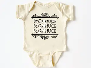 (100% Cotton) BoobieJuice Baby Onesie – Cute & Funny Baby Bodysuits for Newborns