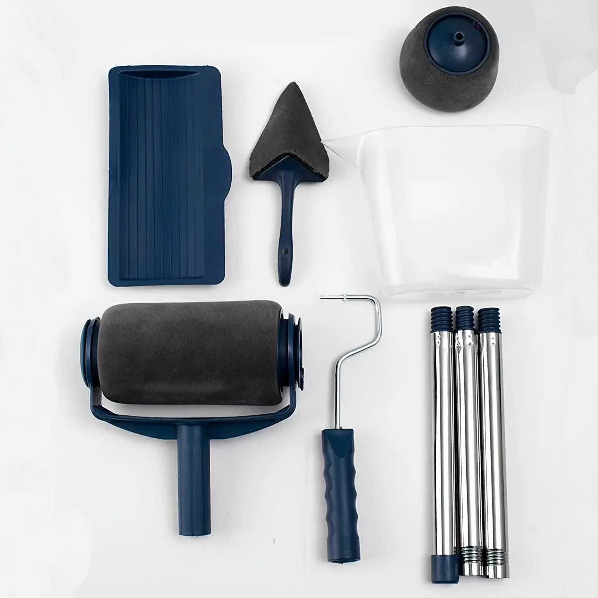 6pcs Multi-functional Roller Brush Set, Suitable for Painting And Repairing Walls, As Well As for Decoration And Maintenance, It Is Paired with Various Accessories And Is Very User-friendly