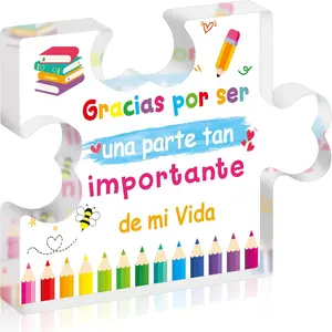 Spanish Teacher Appreciation Gifts - Acrylic Gift for Teacher Thank You Gifts for Teacher from Students End of Year Graduation Christmas Birthday Gift for Teachers Acrylic Plaque Acrylic Plaque Decor