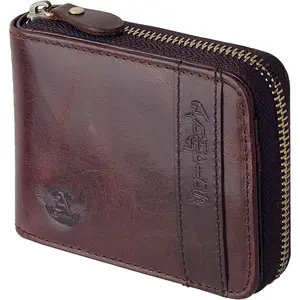 Men's  Bifold Zip-around Wallet with Elegant
