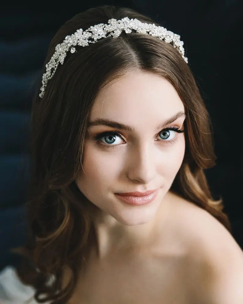 Crystal Bridal Headband • Crystal Wedding Headband • Silver Bridal Headband • Wedding Headpiece • Bridal Headpiece • Gold Headband • 3462
