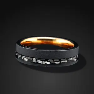 Meteorite Wedding Band | Tungsten Wedding Band for Her