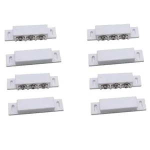 4Sets MC-31B Magnetic Reed Switch Wired Surface Mount Normally Open Closed NC NO Door Contact Sensor Alarm Magnetic Door Switch White