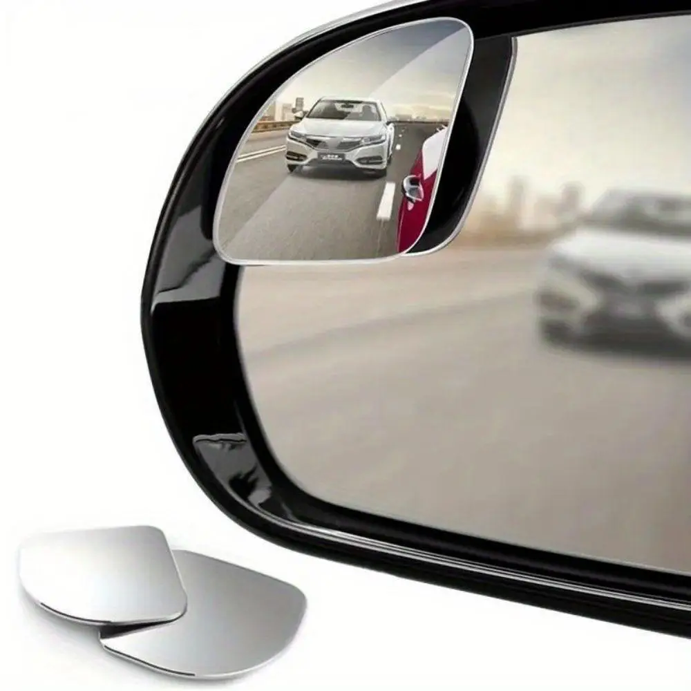 Car Blind Spot Mirror, 360 Degree Adjustable Car Side Mirror, Frameless Design Compact Car Side Mirror, Universal Fit for Most Vehicles