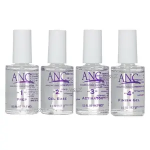 ANC Nail Dip Powder Liquid System #1-#4 .5oz 14.7 mL 4 Bottles Durable Manicure