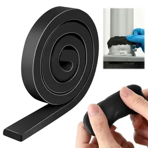 Moldable  Putty, Non Hardening Multi Purpose Duct Seal Compound for Metal, Glass, , Ceramic, Crafts, Heat Resistant and , 1.5 ft x 0.32 in(Black,1 Pack)
