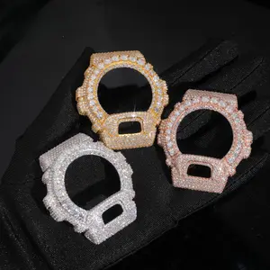 [ICE HUE] Unisex 18K Gold Vacuum Plated Copper Watch Case with 5A+ Sri Lanka Zircon, Luxury Jewelry for Daily Wear & Gifting, Classic-Sporty Casual Fashion Design