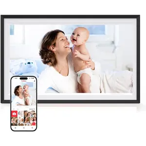 Digital Picture Frame,15.6 Inch Large Frameo Digital Photo Frame WiFi, 32GB,1920 * 1080 IPS   Screen,Tabletop&Wall-Mounted,Digital Frame Share Photos and Videos via Frameo App