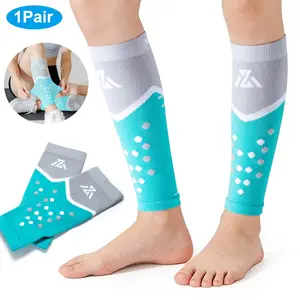 1 Pair Calf Compression Sleeves for Men and Women Footless Compression Socks Support for Outdoor Sports, Basketball, Football, Running, Cycling