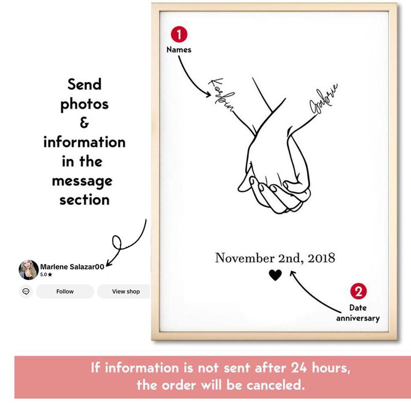 Valentine Poster,  Retro Love Quotes & Romantic Typography Wall Art,  Unframed Room Decor for Couples, Lovers & Gift Ideas