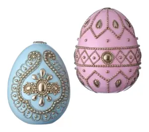 RC Home Decor-8" Handcrafted Jeweled Easter Eggs - Pink & Blue RC Home Decor-8" Handcrafted Jeweled Easter Eggs - Pink & Blue