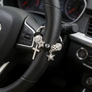 Elegant Car Interior Decoration Chain, Star & Lucky Bag Charms, Layered Decorative Accessories for Car Steering Wheel Home Party Wrist