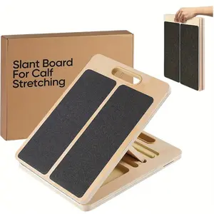 Adjustable Slant Board for Calf Stretching Wooden Incline Board 300LB AntiSlipHS