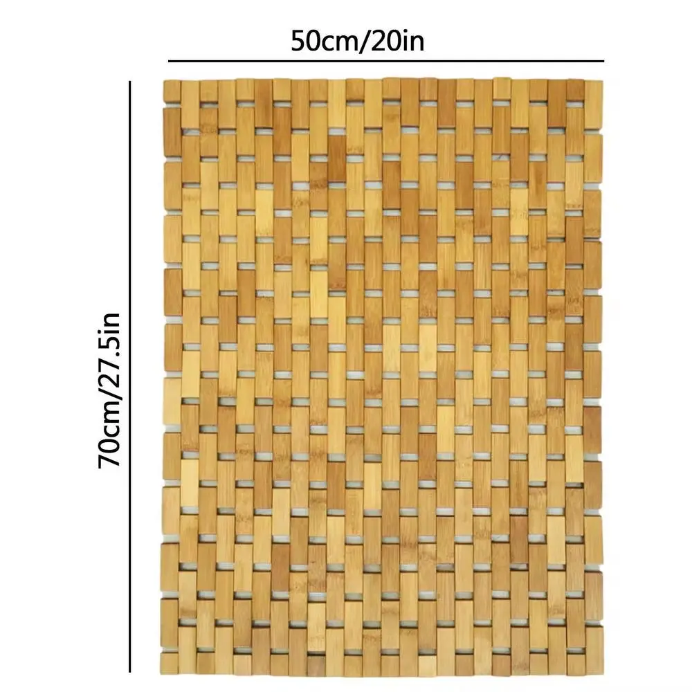 ZenStep Natural Bamboo Bath & Spa Mat - Natural Bamboo Material, Versatile for Bathing and Spa Use Shower Wood