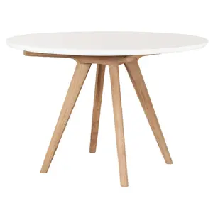 Viola 1" White Teak Concrete Outdoor Dining Table
