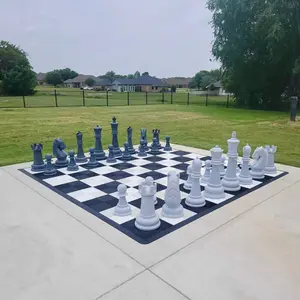 MegaChess 38 Inch Perfect Giant Chess Set | Light & Dark Gray
