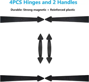 Garage Door Magnetic Hardware Accents Decorative Faux Hinges Handles Kit