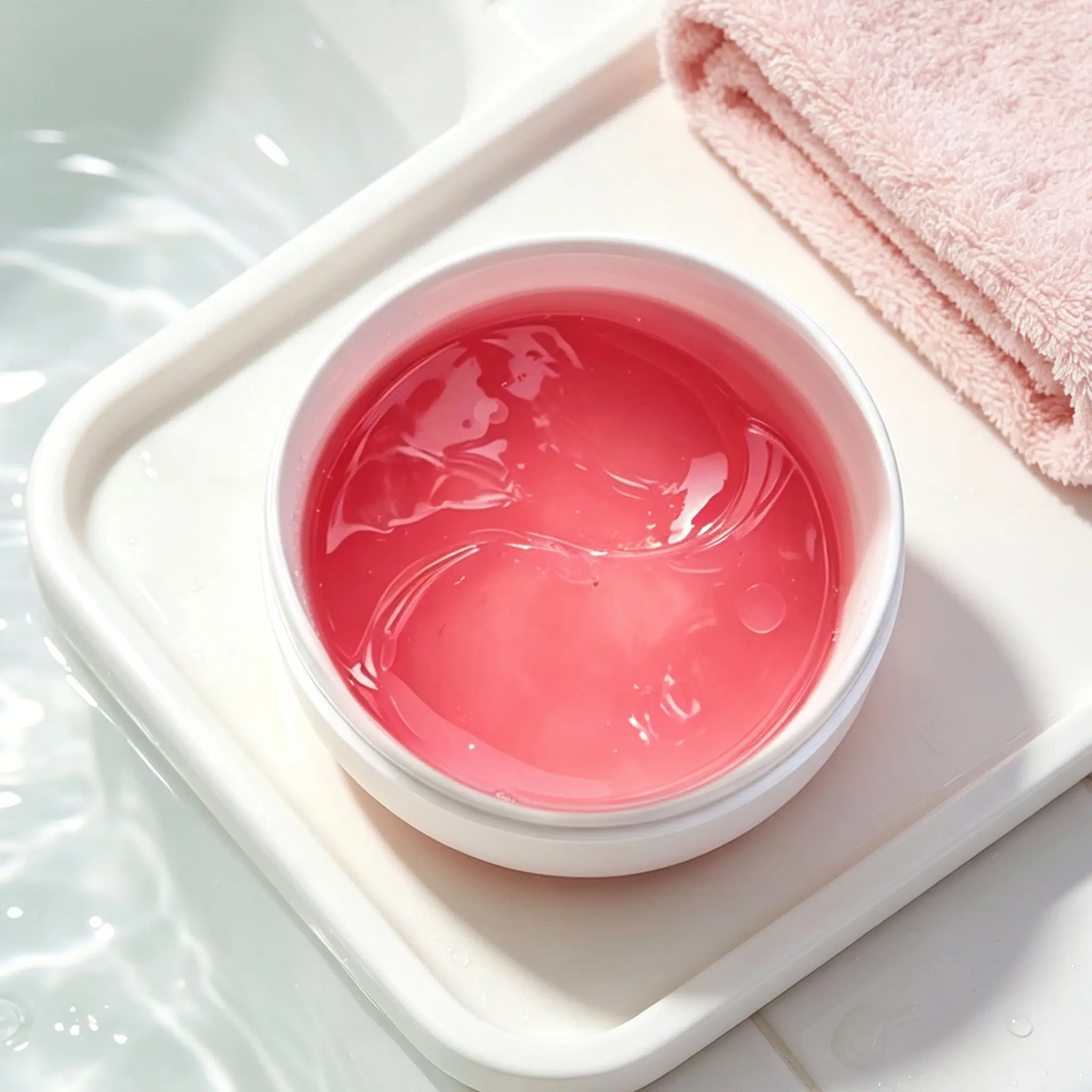 Korean Pink PDRN Collagen Cooling Hydrogel Under Eye Patches, Hydrating Gel Eye Masks 60 Count, Daily Korean Beauty Skincare Self Care