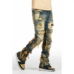 Vasco Tint Blue Stacked Flare Jean