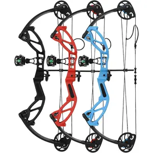 Compound Bow Set for Youth & Kids,Beginners Bow and Arrow Set,Right Handed,Draw Length 18"-27",10-30Lbs Draw Weight,260fps