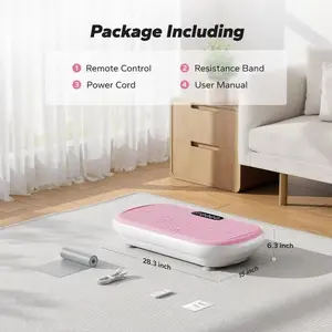 High-power vibration plate, with a weight capacity of 440 pounds, equipped with a Bluetooth remote control and 4 exercise modes.Designed specifically for home gym workouts, it is easy to operate and suitable for people of all fitness levels